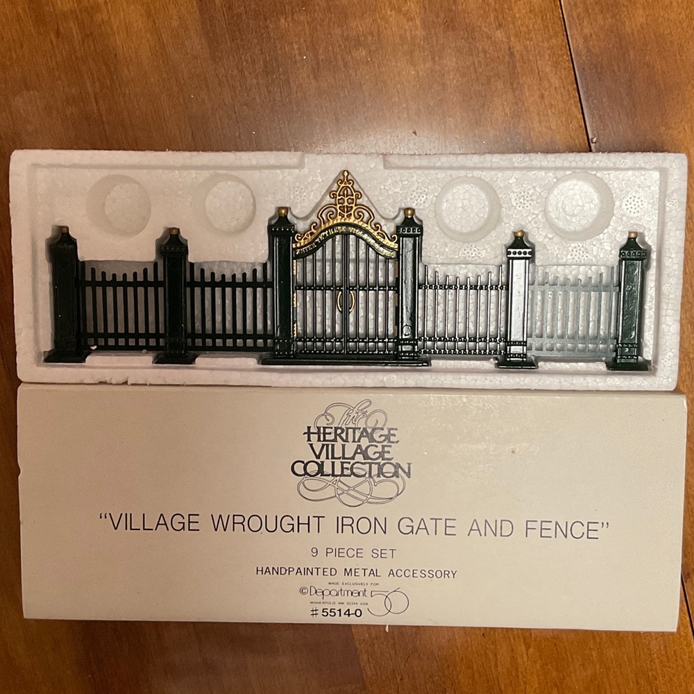 Wrought Iron Gate and Fence - Black and Gold